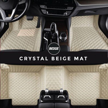 Discount Beige Crystal Elite Luxury Hybrid Car Floor Mats