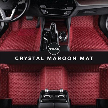 Discount Maroon Crystal Elite Luxury Hybrid Car Floor Mats