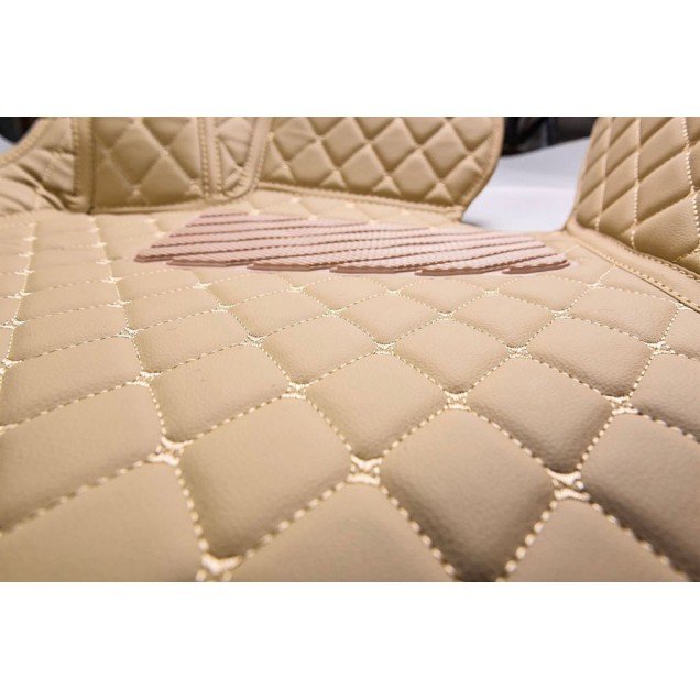 Discount Beige Luxury Leather Diamond Car Floor Mats Discount Beige Luxury Leather Diamond Car Floor Mats