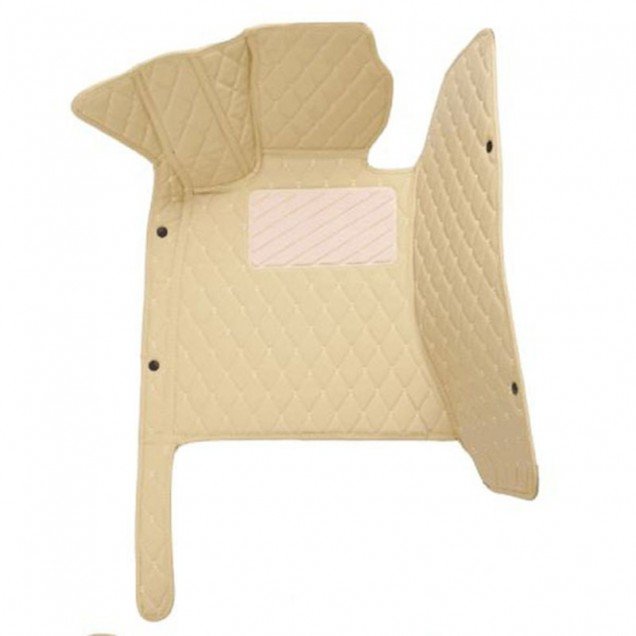 Discount Beige Luxury Leather Diamond Car Floor Mats Discount Beige Luxury Leather Diamond Car Floor Mats