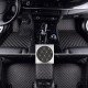 Discount Black and Beige Stitching Luxury Leather Diamond Car Floor Mats Discount Black and Beige Stitching Luxury Leather Diamond Car Floor Mats