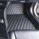 Discount Black and Beige Stitching Luxury Leather Diamond Car Floor Mats Discount Black and Beige Stitching Luxury Leather Diamond Car Floor Mats