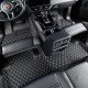 Discount Black and Beige Stitching Luxury Leather Diamond Car Floor Mats Discount Black and Beige Stitching Luxury Leather Diamond Car Floor Mats