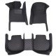 Discount Black and Black Stitching Luxury Leather Diamond Car Floor Mats Discount Black and Black Stitching Luxury Leather Diamond Car Floor Mats