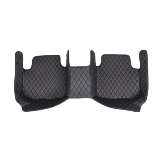 Discount Black and Black Stitching Luxury Leather Diamond Car Floor Mats Discount Black and Black Stitching Luxury Leather Diamond Car Floor Mats