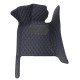 Discount Black and Blue Stitching Luxury Leather Diamond Car Floor Mats