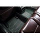 Discount Black and Green Stitching Luxury Leather Diamond Car Floor Mats Discount Black and Green Stitching Luxury Leather Diamond Car Floor Mats