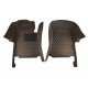 Discount Black and Orange Stitching Luxury Leather Diamond Car Floor Mats Discount Black and Orange Stitching Luxury Leather Diamond Car Floor Mats