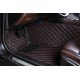 Discount Black and Red Stitching Luxury Leather Diamond Car Floor Mats Discount Black and Red Stitching Luxury Leather Diamond Car Floor Mats