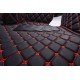 Discount Black and Red Stitching Luxury Leather Diamond Car Floor Mats Discount Black and Red Stitching Luxury Leather Diamond Car Floor Mats