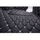 Discount Black and White Stitching Luxury Leather Diamond Car Floor Mats Discount Black and White Stitching Luxury Leather Diamond Car Floor Mats