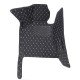 Discount Black and White Stitching Luxury Leather Diamond Car Floor Mats Discount Black and White Stitching Luxury Leather Diamond Car Floor Mats