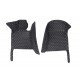 Discount Black and White Stitching Luxury Leather Diamond Car Floor Mats Discount Black and White Stitching Luxury Leather Diamond Car Floor Mats