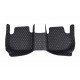 Discount Black and White Stitching Luxury Leather Diamond Car Floor Mats Discount Black and White Stitching Luxury Leather Diamond Car Floor Mats