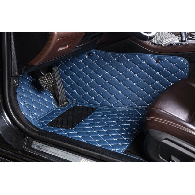Discount Blue Luxury Leather Diamond Car Floor Mats Discount Blue Luxury Leather Diamond Car Floor Mats