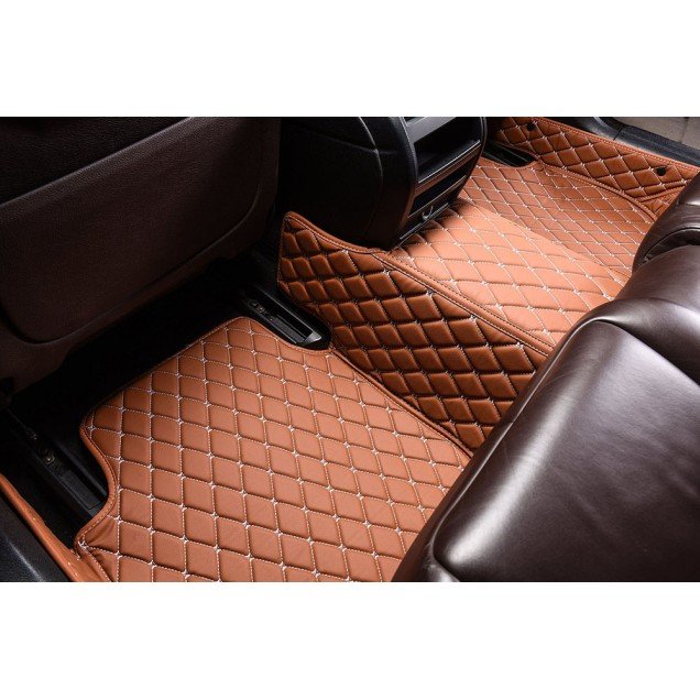 Discount Brown Luxury Leather Diamond Car Floor Mats Discount Brown Luxury Leather Diamond Car Floor Mats