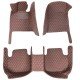 Discount Dark Brown Luxury Leather Diamond Car Floor Mats Discount Dark Brown Luxury Leather Diamond Car Floor Mats