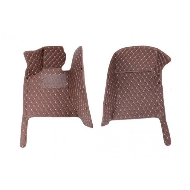 Discount Dark Brown Luxury Leather Diamond Car Floor Mats Discount Dark Brown Luxury Leather Diamond Car Floor Mats