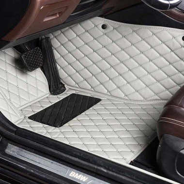 Discount Grey Luxury Leather Diamond Car Floor Mats