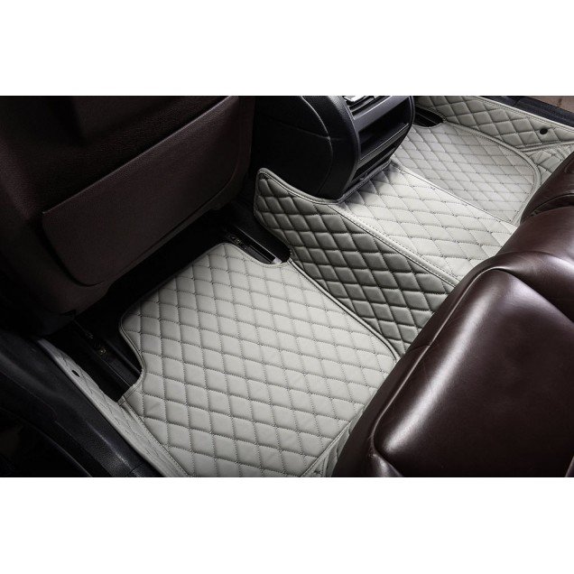 Discount Grey Luxury Leather Diamond Car Floor Mats Discount Grey Luxury Leather Diamond Car Floor Mats
