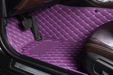 Discount Purple Luxury Leather Diamond Car Floor Mats