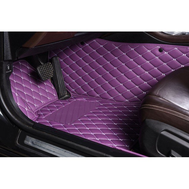 Discount Purple Luxury Leather Diamond Car Floor Mats
