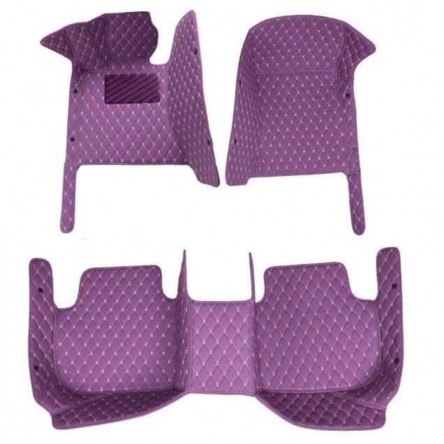 Discount Purple Luxury Leather Diamond Car Floor Mats