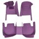 Discount Purple Luxury Leather Diamond Car Floor Mats