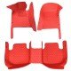Discount Red Luxury Leather Diamond Car Floor Mats Discount Red Luxury Leather Diamond Car Floor Mats