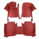 Discount Wine Red Luxury Leather Diamond Car Floor Mats Discount Wine Red Luxury Leather Diamond Car Floor Mats
