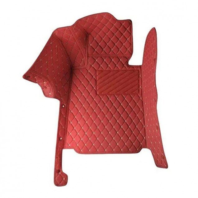 Discount Wine Red Luxury Leather Diamond Car Floor Mats Discount Wine Red Luxury Leather Diamond Car Floor Mats