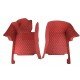Discount Wine Red Luxury Leather Diamond Car Floor Mats Discount Wine Red Luxury Leather Diamond Car Floor Mats