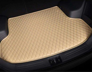 Discount Beige Luxury Leather Diamond Trunk Base Mats