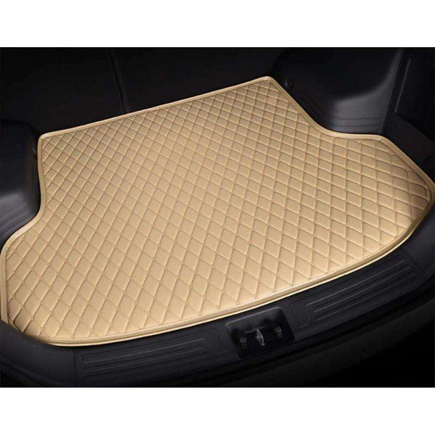 Discount Beige Luxury Leather Diamond Trunk Base Mats Discount Beige Luxury Leather Diamond Trunk Base Mats