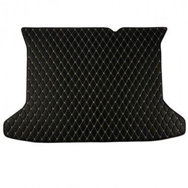 Discount Black and Beige Stitching Luxury Leather Diamond Trunk Base Mats