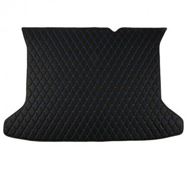 Discount Black and Blue Stitching Luxury Leather Diamond Trunk Base Mats
