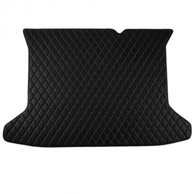 Discount Black and Black Stitching Luxury Leather Diamond Trunk Base Mats