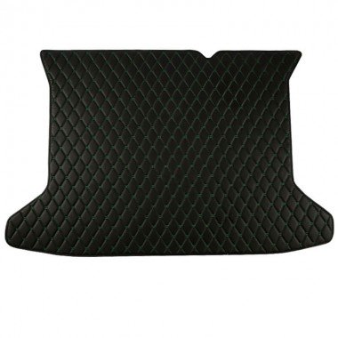 Discount Black and Green Stitching Luxury Leather Diamond Trunk Base Mats