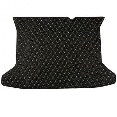 Discount Black and White Stitching Luxury Leather Diamond Trunk Base Mats