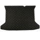 Discount Black and White Stitching Luxury Leather Diamond Trunk Base Mats Discount Black and White Stitching Luxury Leather Diamond Trunk Base Mats