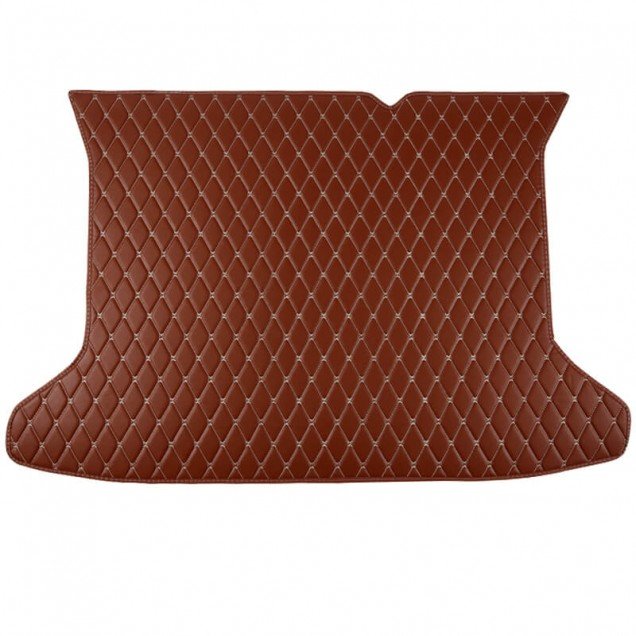 Discount Brown Luxury Leather Diamond Trunk Base Mats Discount Brown Luxury Leather Diamond Trunk Base Mats