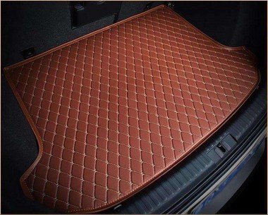 Discount Brown Luxury Leather Diamond Trunk Base Mats