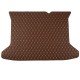 Discount Dark Brown Luxury Leather Diamond Trunk Base Mats Discount Dark Brown Luxury Leather Diamond Trunk Base Mats