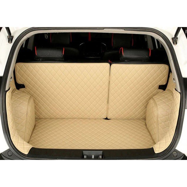 Discount Beige Full Cover Luxury Leather Diamond Trunk Car Floor Mats Discount Beige Full Cover Luxury Leather Diamond Trunk Car Floor Mats