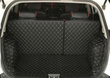Discount Full Cover Luxury Leather Diamond Stitching Trunk Car Mats