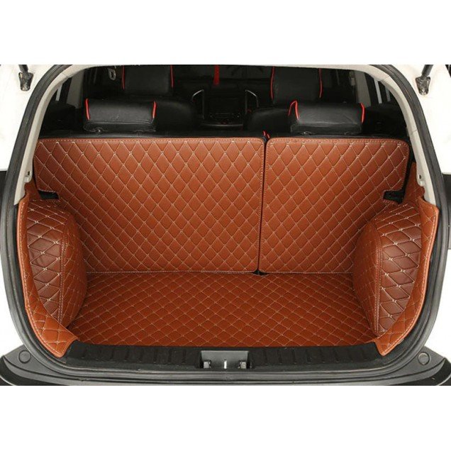 Discount Brown Full Cover Luxury Leather Diamond Trunk Car Floor Mats Discount Brown Full Cover Luxury Leather Diamond Trunk Car Floor Mats