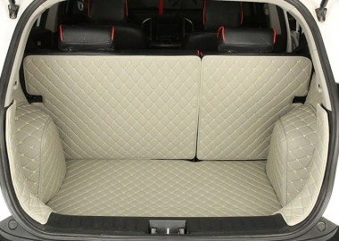 Discount Grey Full Cover Luxury Leather Diamond Trunk Car Floor Mats