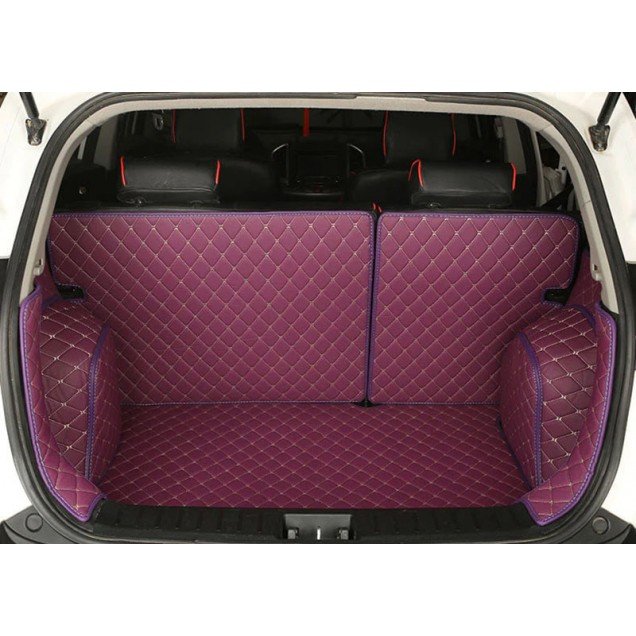 Discount Purple Full Cover Luxury Leather Diamond Trunk Car Floor Mats Discount Purple Full Cover Luxury Leather Diamond Trunk Car Floor Mats