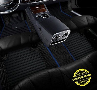 Discount Dark Blue Hybrid Line Series Premium Car Floor Mats