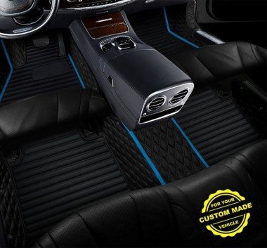 Discount Light Blue Hybrid Line Series Premium Car Floor Mats